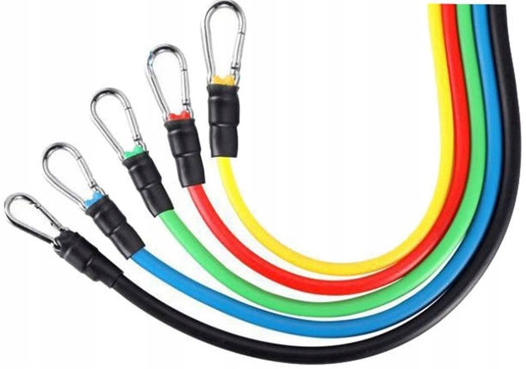 Zestaw Gumy Oporowe Do Ćwiczeń Zestaw 5 szt Gum Fitness Rehabilitacja