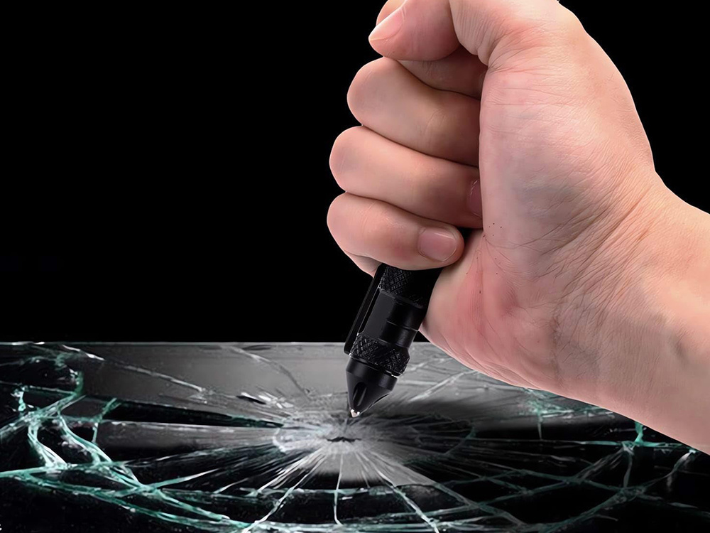 Długopis Wojskowy Taktyczny Do Samoobrony Kubotan Zbijak Do Szyb 2x Wkład