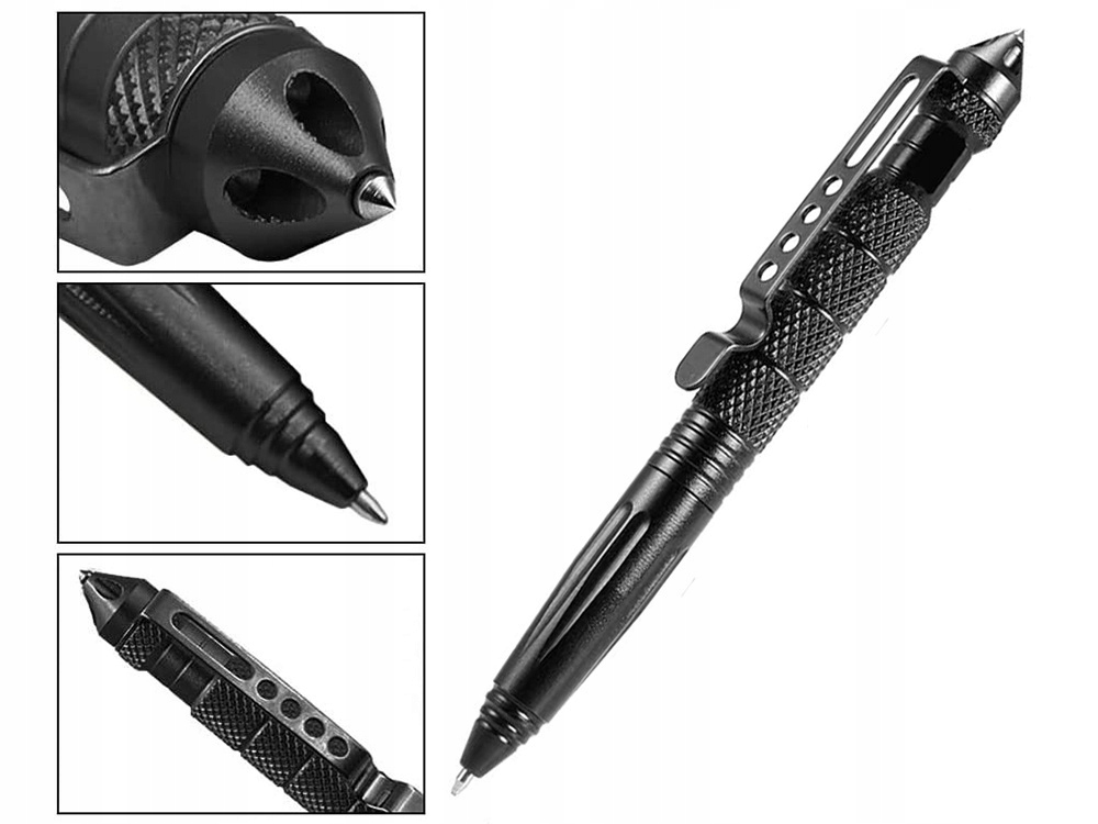 Długopis Wojskowy Taktyczny Do Samoobrony Kubotan Zbijak Do Szyb 2x Wkład