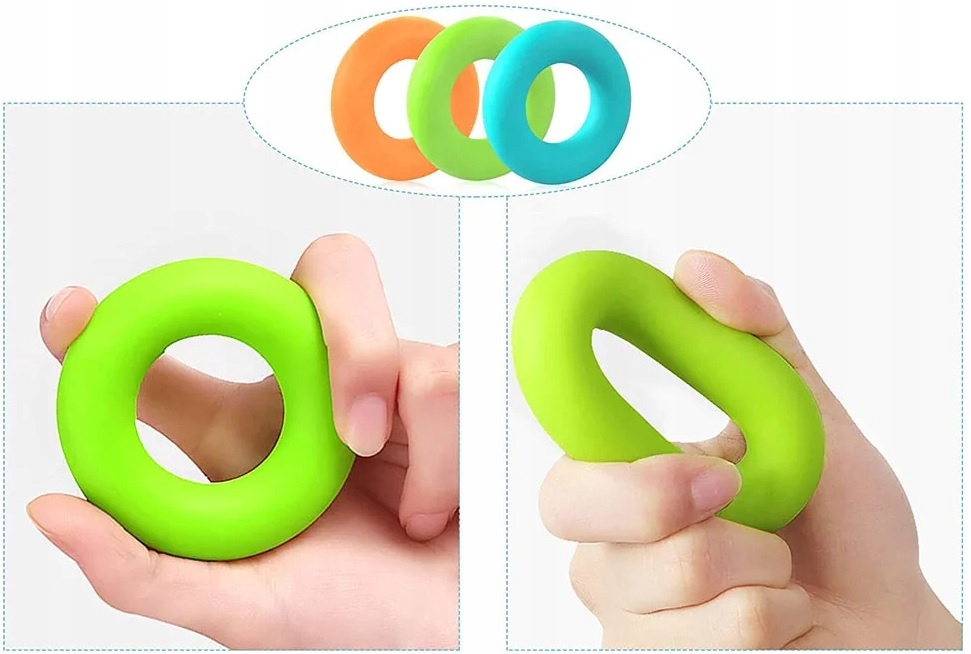 Zestaw Gum Do Rehabilitacji Ćwiczeń Rąk Palców Dłoni Nadgarstka Jajko 9 szt