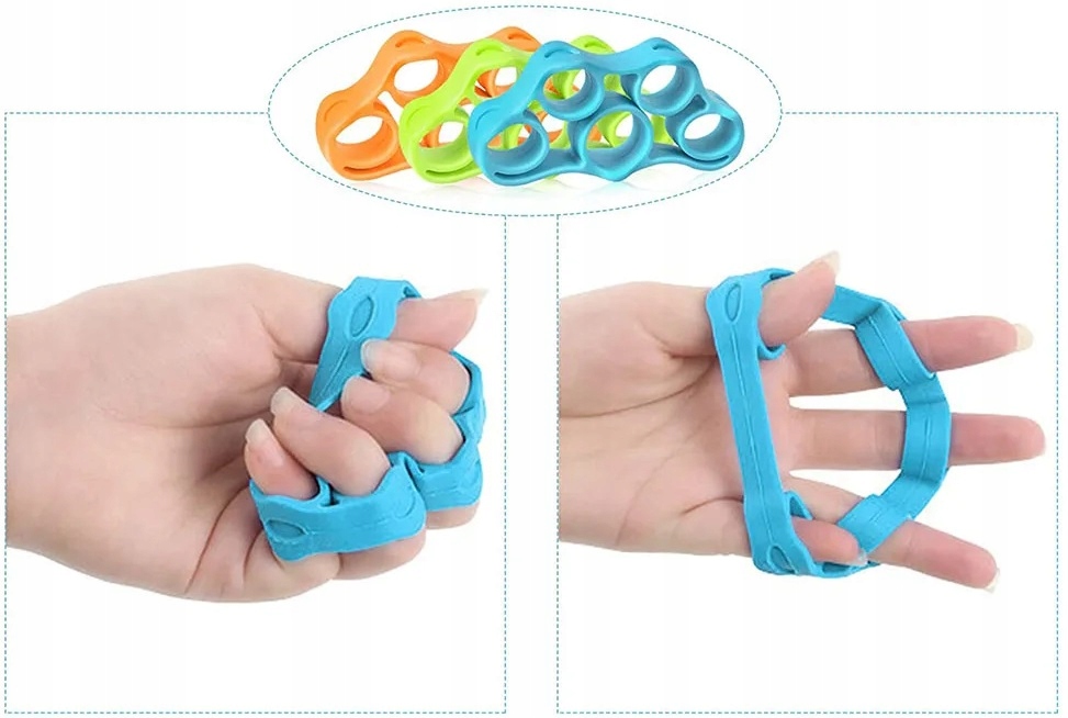 Zestaw Gum Do Rehabilitacji Ćwiczeń Rąk Palców Dłoni Nadgarstka Jajko 9 szt