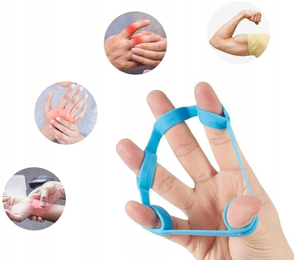 Zestaw Gum Do Rehabilitacji Ćwiczeń Rąk Palców Dłoni Nadgarstka Jajko 9 szt