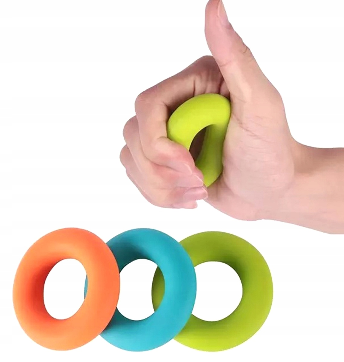 Zestaw Gum Do Rehabilitacji Ćwiczeń Rąk Palców Dłoni Nadgarstka Jajko 9 szt