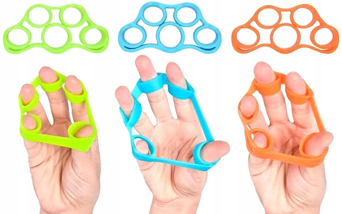 Zestaw Gum Do Rehabilitacji Ćwiczeń Rąk Palców Dłoni Nadgarstka Jajko 9 szt