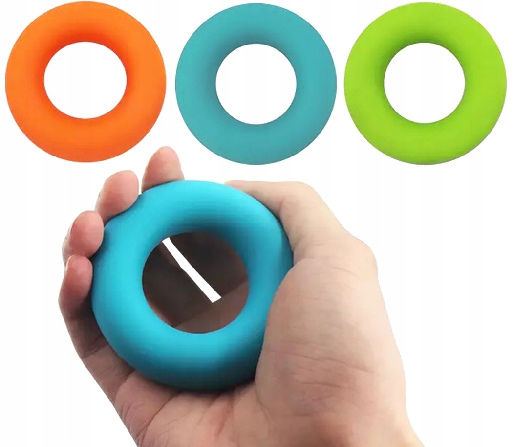 Zestaw Gum Do Rehabilitacji Ćwiczeń Rąk Palców Dłoni Nadgarstka Jajko 9 szt