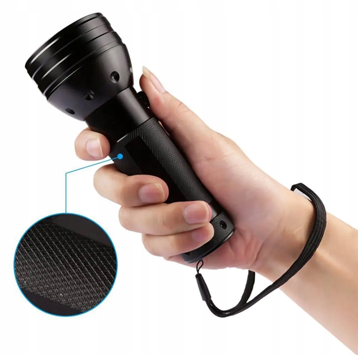 Latarka Uv 51 Led Taktyczna Policyjna Aluminiowa Szperacz Tester Bursztynu