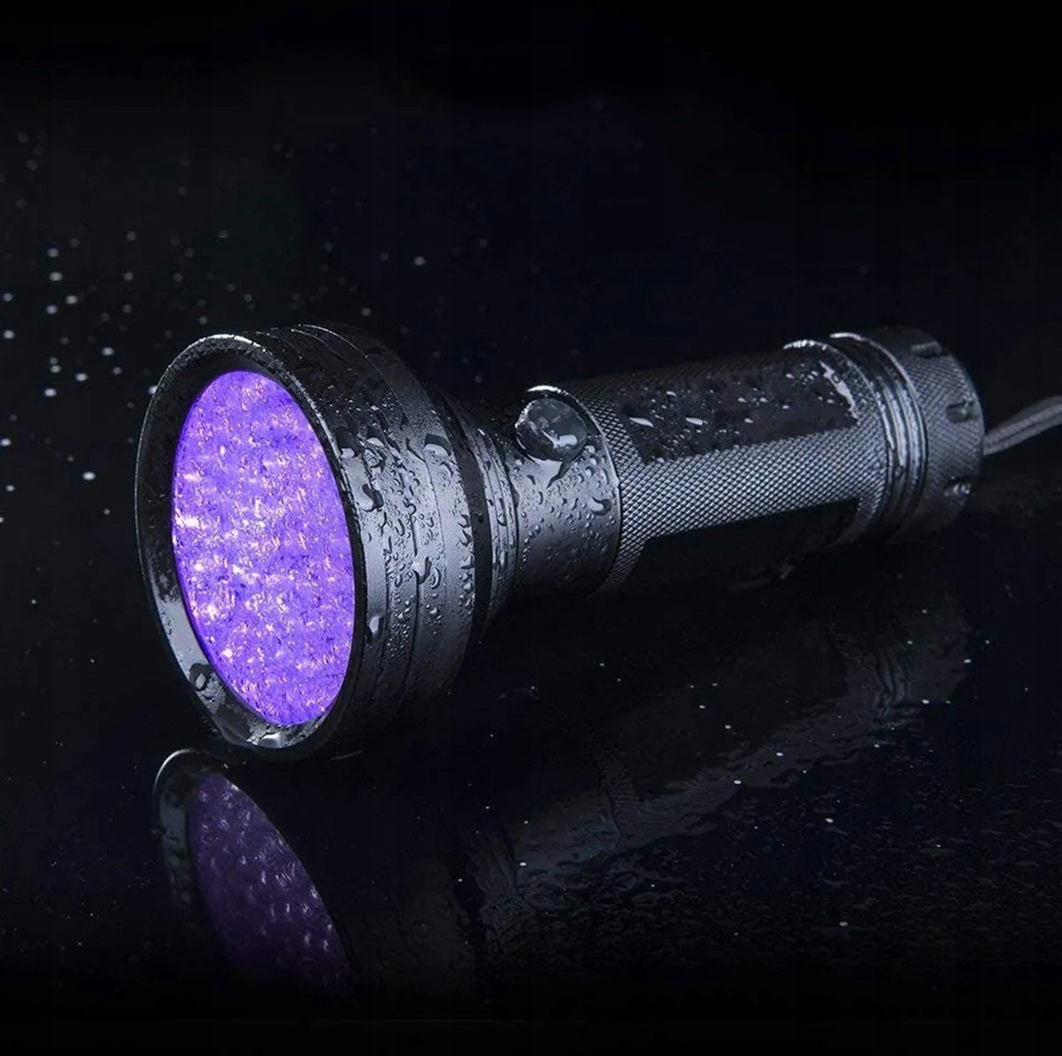 Latarka Uv 51 Led Taktyczna Policyjna Aluminiowa Szperacz Tester Bursztynu