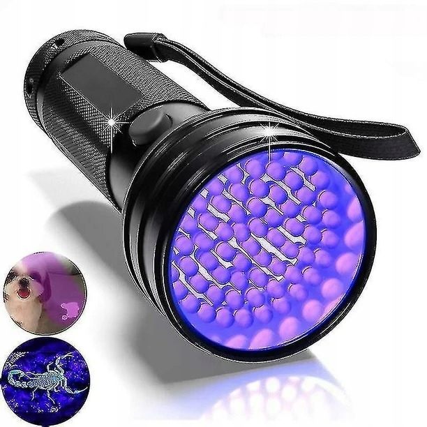 Latarka Uv 51 Led Taktyczna Policyjna Aluminiowa Szperacz Tester Bursztynu