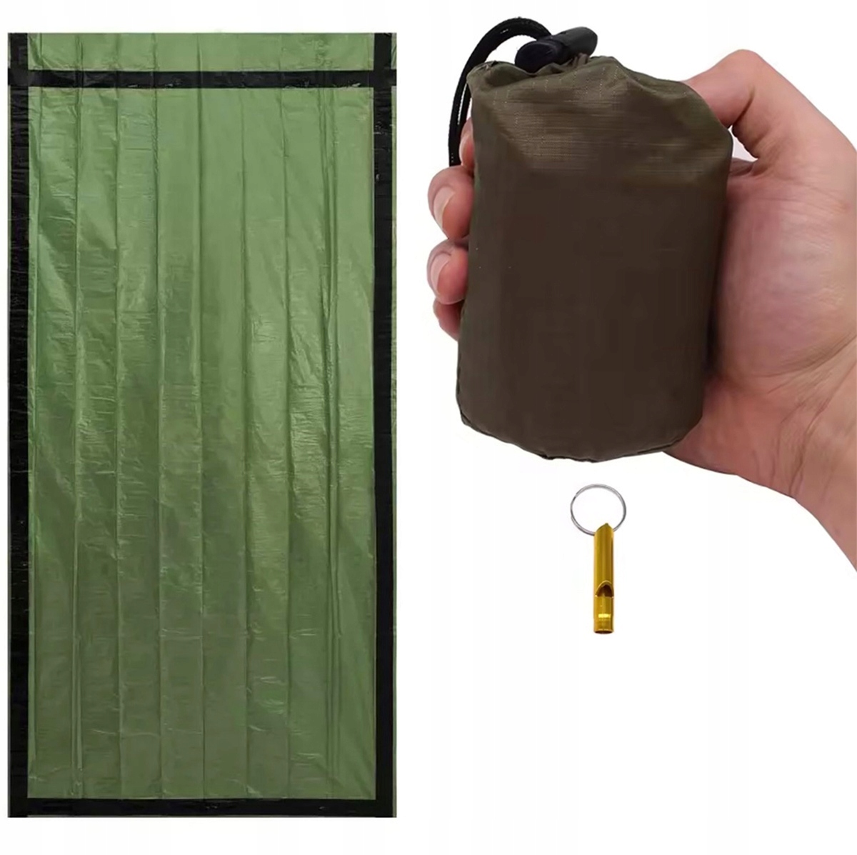 Śpiwór Termiczny Ratunkowy Awaryjny Koc Wodoodporny Przetrwania Survival