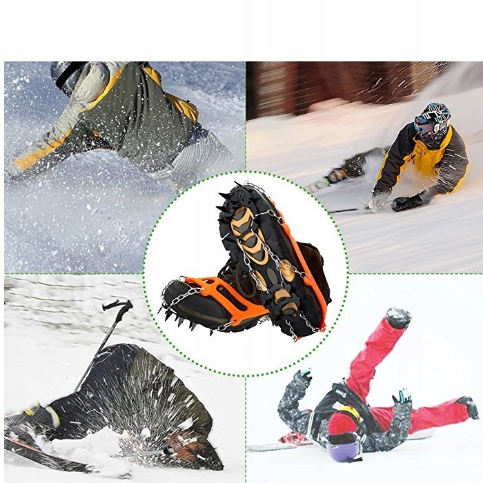 Raczki Na Buty Turystyczne 38-45 Kolce Antypoślizgowe Łańcuchy Elastyczne