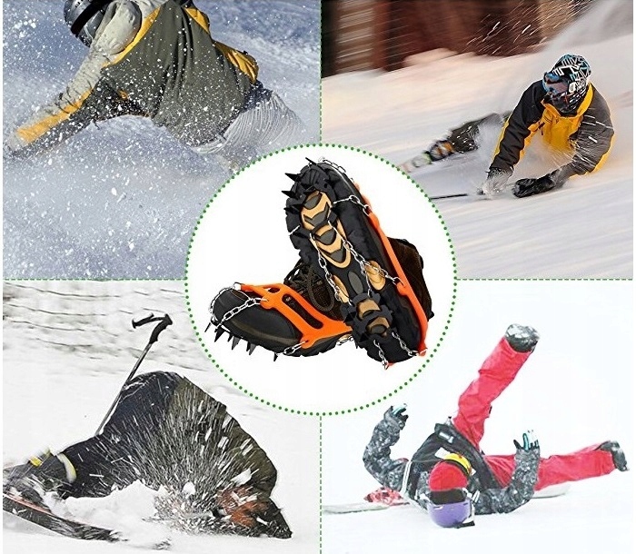 Raczki Na Buty Turystyczne 38-45 Kolce Antypoślizgowe Łańcuchy Elastyczne