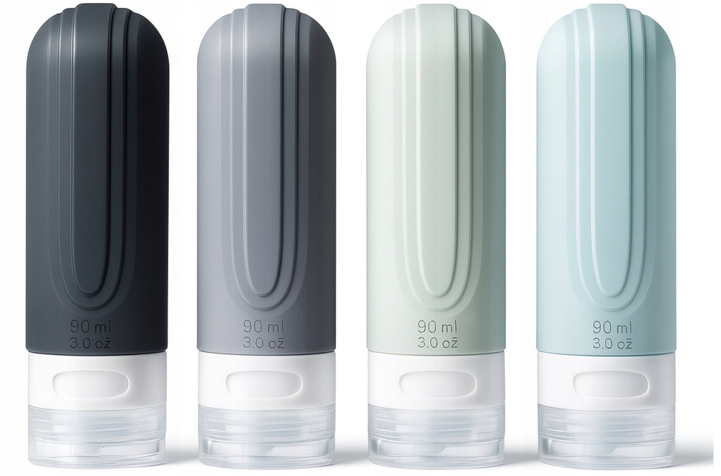 Silikonowe Butelki Podróżne Do Samolotu Bagażu Na Kosmetyki Pojemniki 90ml