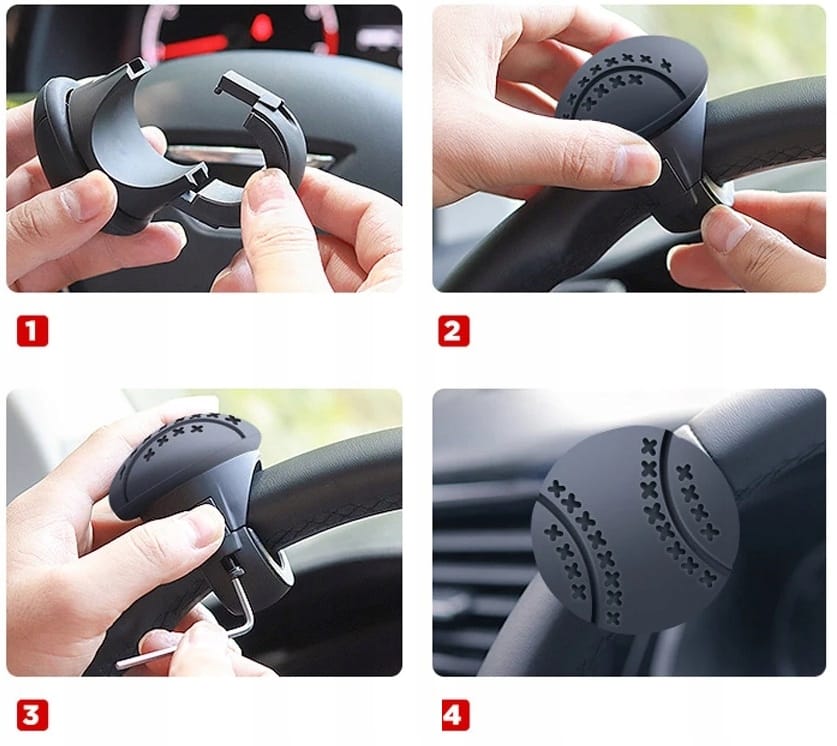 Uchwyt Na Gałkę Kierownicy Pokrętło Wspomagania Kierownicy Obrót O 360°
