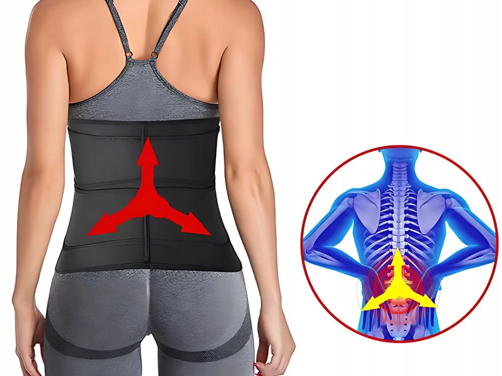 Pas Wyszczuplający Neoprenowy Odchudzający Na Brzuch I Zdrowy Kręgosłup l