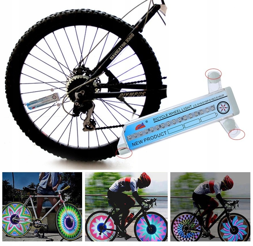 Światła Neon Rowerowe Lampka Na Szprychy Koła Led