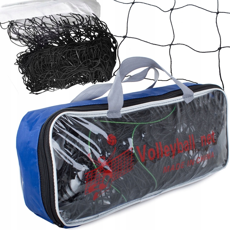 Siatka Do Siatkówki Gry W Badbintona Tenisa 9,5x1m Stalowa Linka Popularna