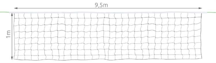 Siatka Do Siatkówki Gry W Badbintona Tenisa 9,5x1m Stalowa Linka Popularna