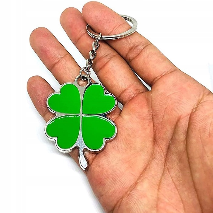 Brelok Do Kluczy Czterolistna Koniczyna Luck Na Szczęście Metal Koniczynka