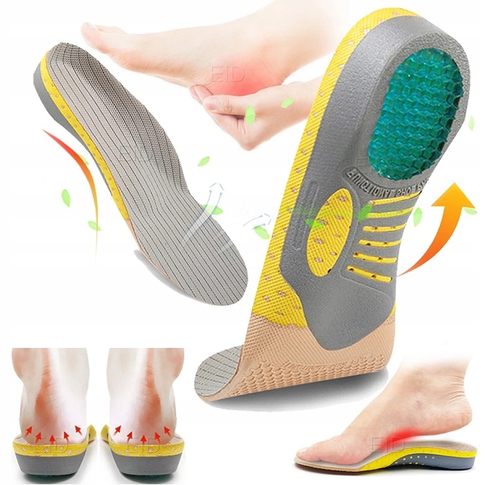 Wkładki Do Butów Odciążające Przeciwbólowe 35-40 Ortopedyczne Płaskostopie