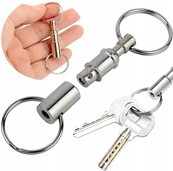 Brelok Do Kluczy Zapięcie Szybkozłączka Kółka Odpinany Bez Odpinania