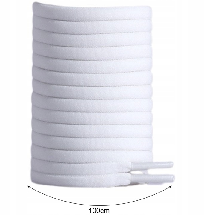 Sznurówki Bez Wiązania Do Butów Elastyczne Gumowe Sznurowadła 100 cm Białe