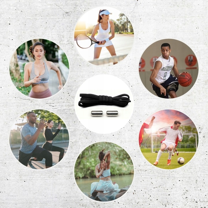 Sznurówki Bez Wiązania Do Butów Elastyczne Sznurowadła Gumowe 100 cm Czarne