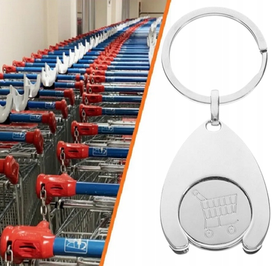 Brelok Żeton Do Wózka Breloczek Do Koszyka Zamiast Monety