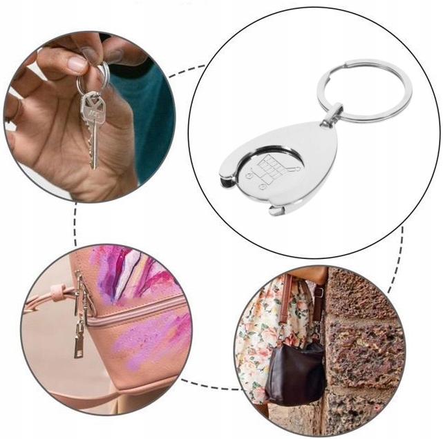 Brelok Żeton Do Wózka Breloczek Do Koszyka Zamiast Monety