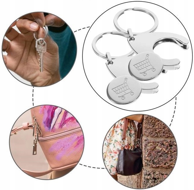 Brelok Żeton Do Wózka Breloczek Do Koszyka - 2szt.