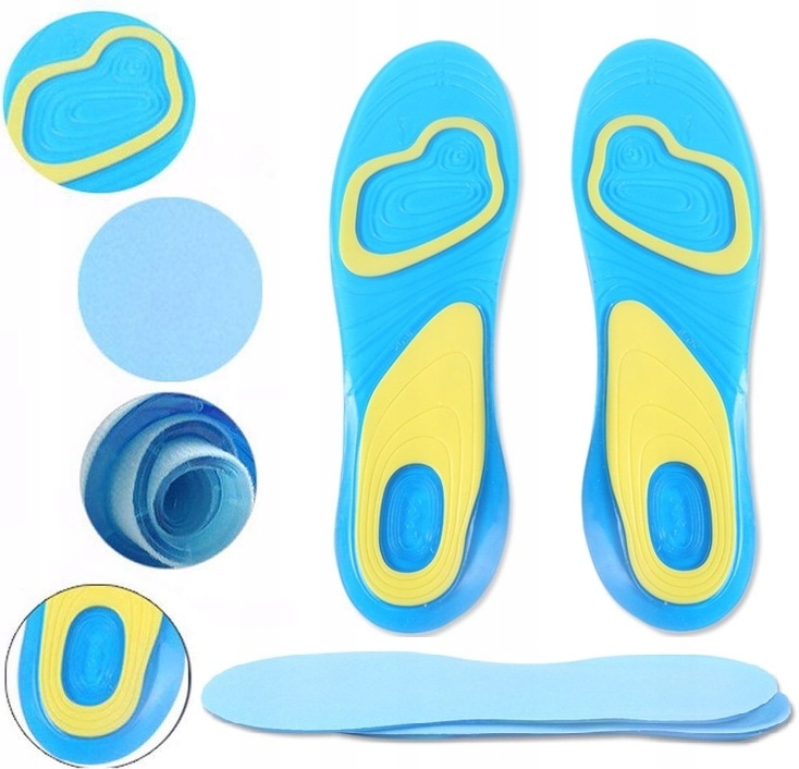 Komfort Żelowe Wkładki Do Butów Roboczych Sportowych Amortyzujące 38-42