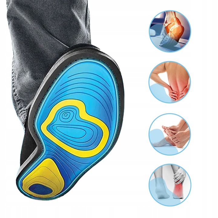 Komfort Żelowe Wkładki Do Butów Roboczych Sportowych Amortyzujące 38-42