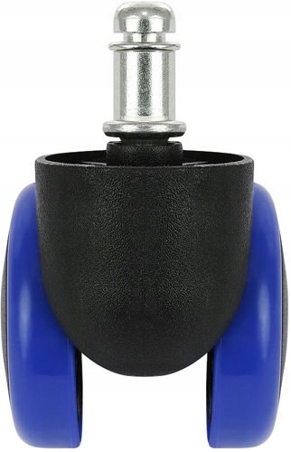 Kółka Kauczukowe Do Fotela Gumowe 5 szt Niebieskie