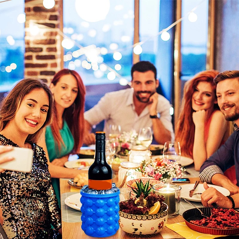 Kostkarka Do Lodu Wiaderko Na Kostki Lód 2w1 Foremka Kubełek Silikonowy