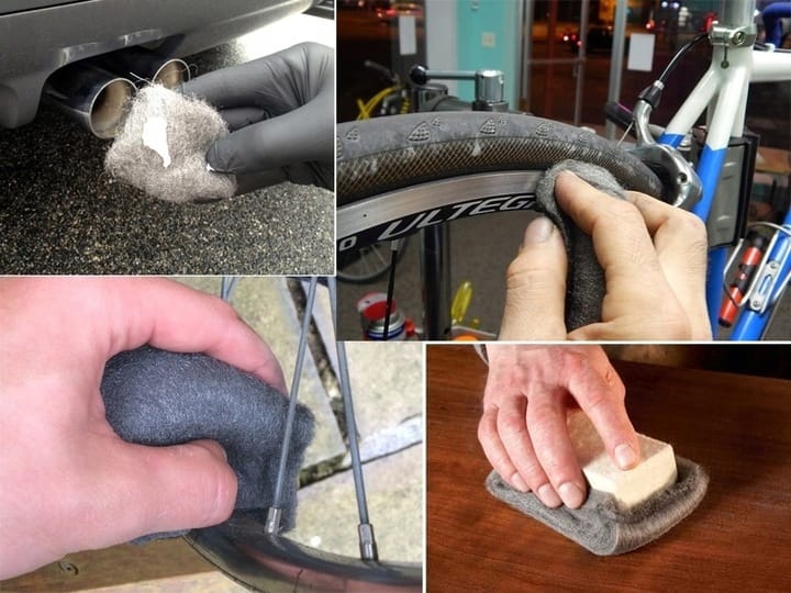 Zestaw Do Polerowania Szlifowania Usuwania Rdzy Wełna Stalowa Staliwo 3x150