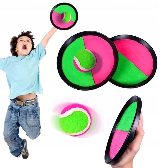 Gra Paletki Na Rzep Z Piłką Rzucaj Złap Rakietki Catch Ball Rzepy Piłka