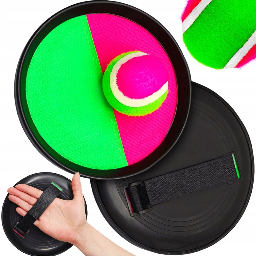 Gra Paletki Na Rzep Z Piłką Rzucaj Złap Rakietki Catch Ball Rzepy Piłka