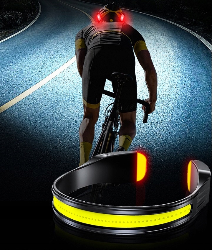 Latarka Czołówka Lampka Led Cob Do Biegania Na Rower Mocna Akumulator Usb