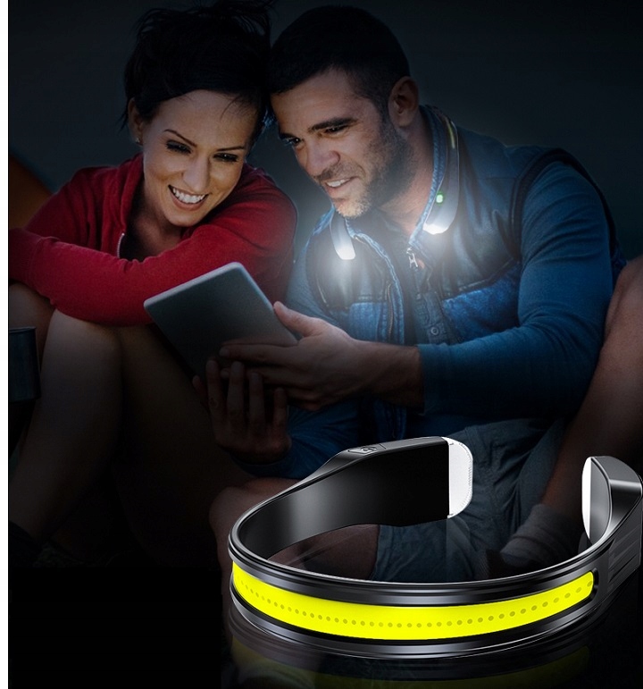 Latarka Czołówka Lampka Led Cob Do Biegania Na Rower Mocna Akumulator Usb