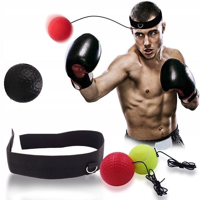 3 Piłka Refleksowa Fight Reflex Ball Refleksówka Piłeczka Bokserska Gruszka
