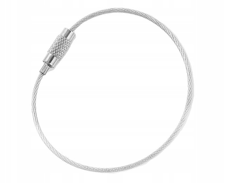 Linka Stalowa Nierdzewna Skręcana Edc Do Kluczy Na Klucze Zawieszka 100 szt