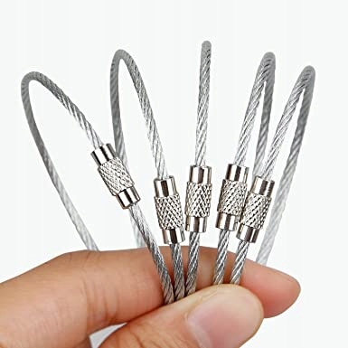 Linka Stalowa Nierdzewna Skręcana Edc Do Kluczy Na Klucze Zawieszka 100 szt