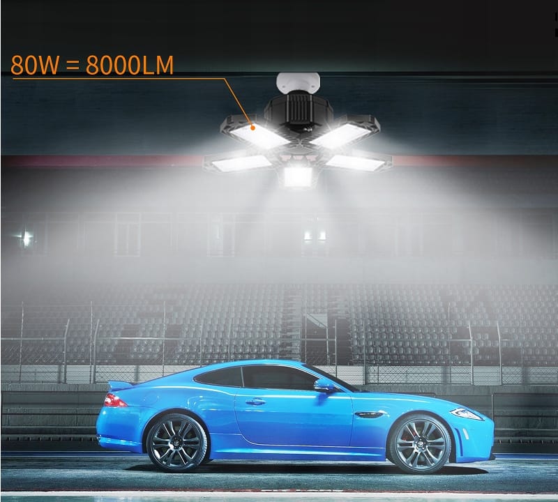 Mocna Lampa Warsztatowa Do Garażu 80w Sufitowa Robocza Żarówka Led E27 6w1