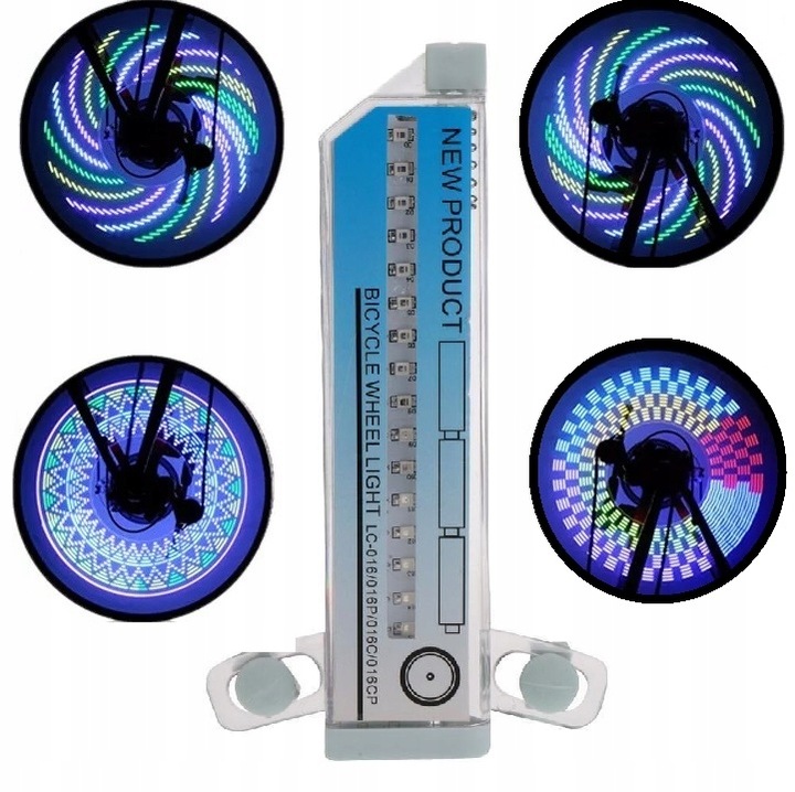 Oświetlenie Kół Na Szprychy Lampka Rowerowa Led Przednia Tylna Kolorowa