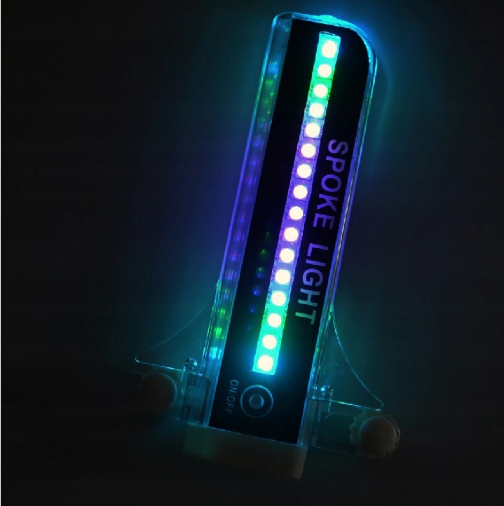 Oświetlenie Kół Na Szprychy Lampka Rowerowa Led Przednia Tylna Kolorowa