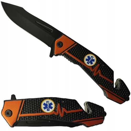 Nóż Ratowniczy Scyzoryk Sprężynowy Zbijak Sos 3w1