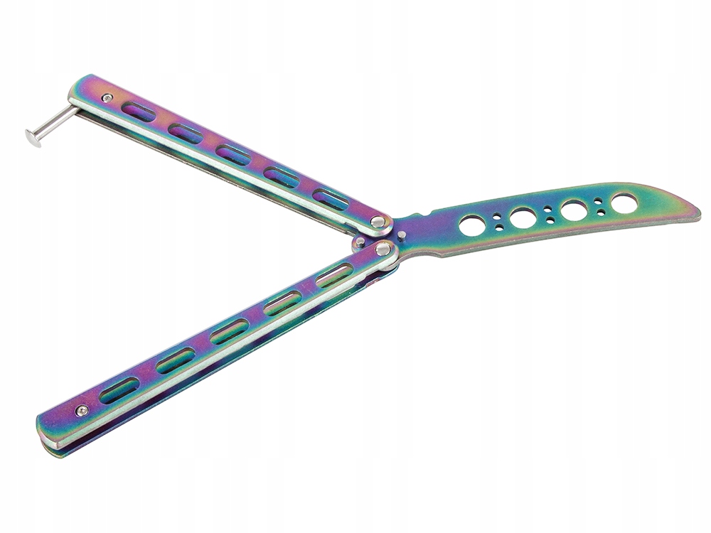 Nóż Motylkowy Treningowy Tępy Rainbow Motylek