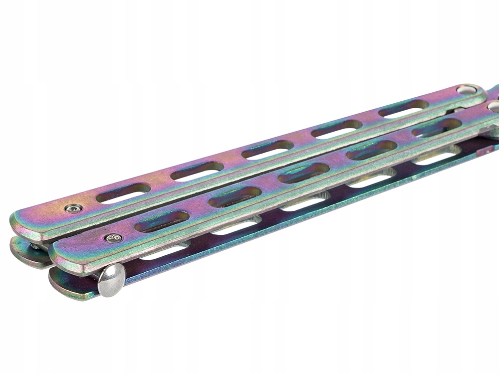 Nóż Motylkowy Treningowy Tępy Rainbow Motylek