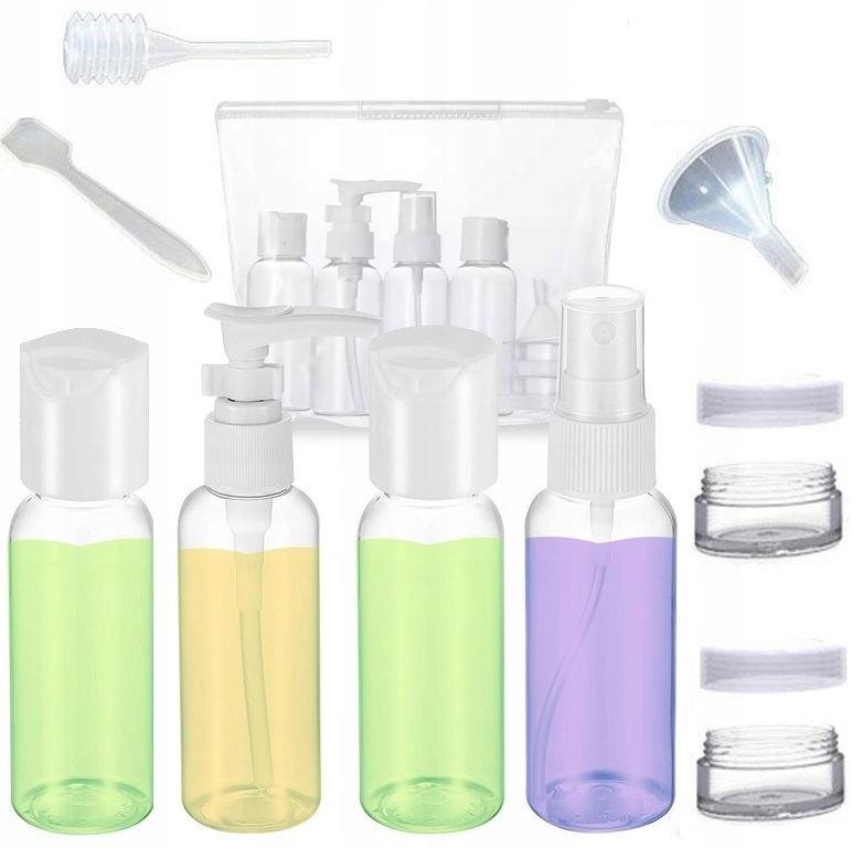 Pojemniki Podróżne Butelki Kosmetyki Wakacje Do Samolotu Bagażu Kosmetyczka