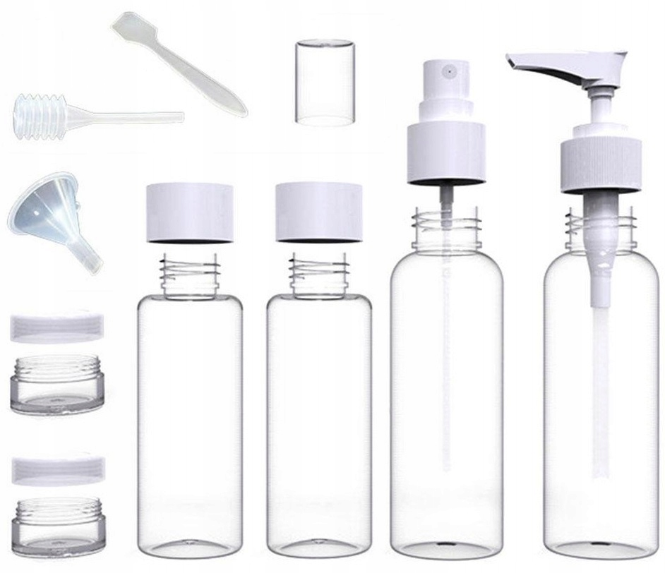 Pojemniki Podróżne Butelki Kosmetyki Wakacje Do Samolotu Bagażu Kosmetyczka