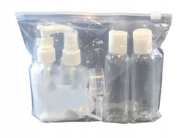 Pojemniki Podróżne Butelki Kosmetyki Wakacje Do Samolotu Bagażu Kosmetyczka